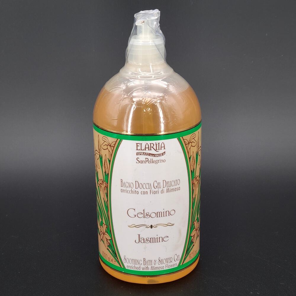 Elariia Jasmine Mimosa Flowers Soothing Bath & Shower Gel 33.7 oz NEW Sealed